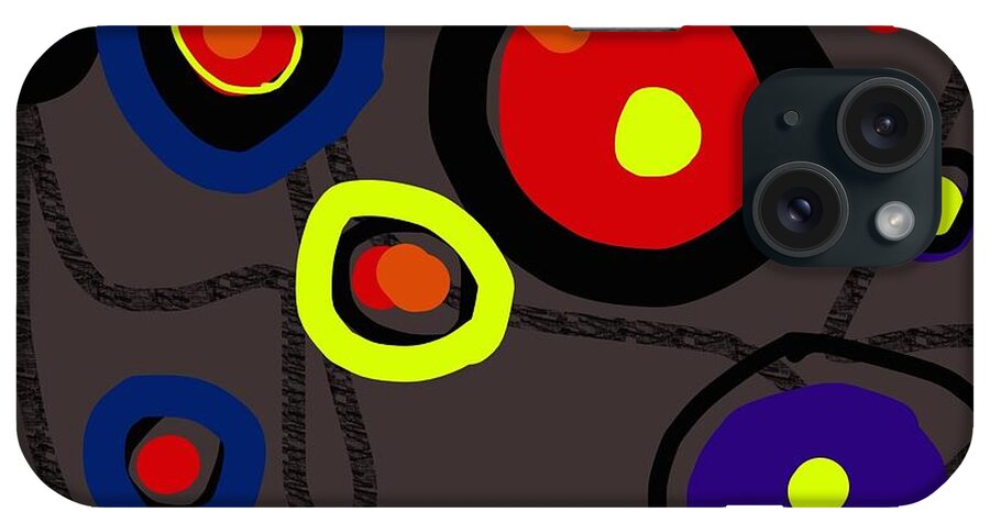 Miro iPhone Case featuring the digital art Puzzled in a Pool of Thought by Susan Fielder