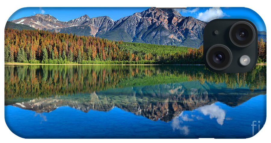 Pyramid Mountain iPhone Case featuring the photograph Pyramid Mountain Morning Panorama by Adam Jewell