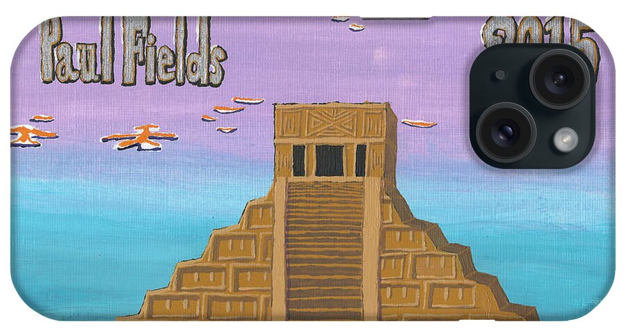 Aztec iPhone Case featuring the painting Pyramid by Paul Fields