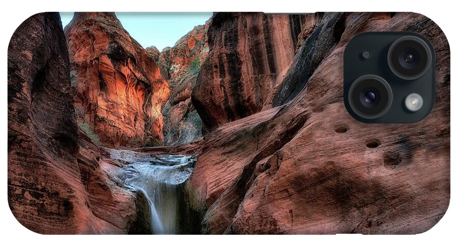Red Cliffs iPhone Case featuring the photograph Quail Creek Waterfall by Roxie Crouch