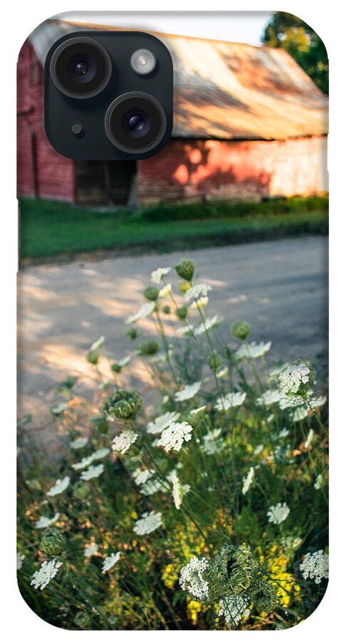 Barn iPhone Case featuring the photograph Queen Anne's Lace by the Barn by Parker Cunningham