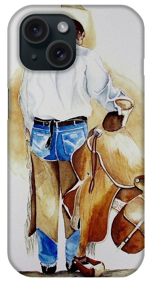 Boots iPhone Case featuring the painting Quittin Time by Jimmy Smith