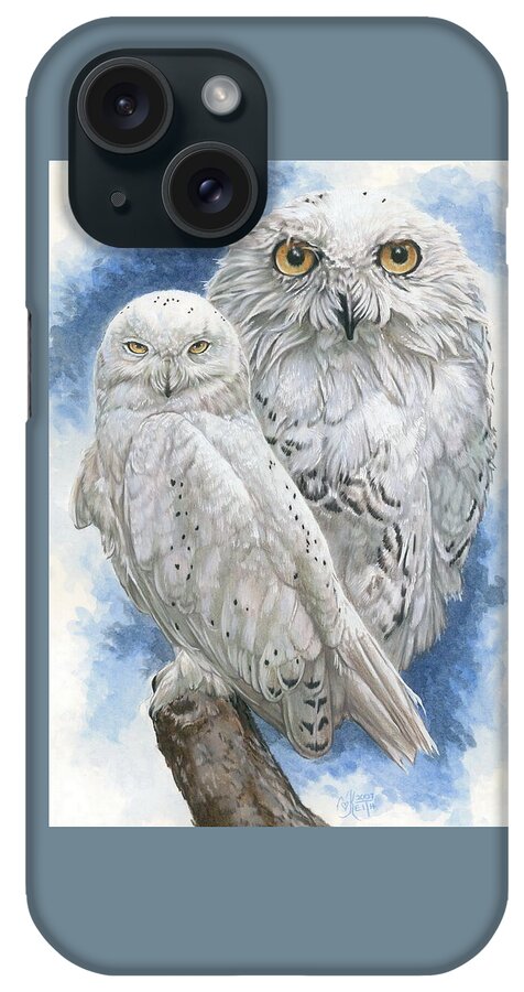 Snowy Owl iPhone Case featuring the mixed media Radiant by Barbara Keith