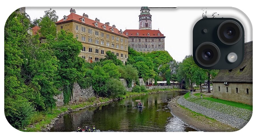 Rafters iPhone Case featuring the photograph Rafting On The Vltava River At Cesky Krumlov In The Czech Republic by Rick Rosenshein