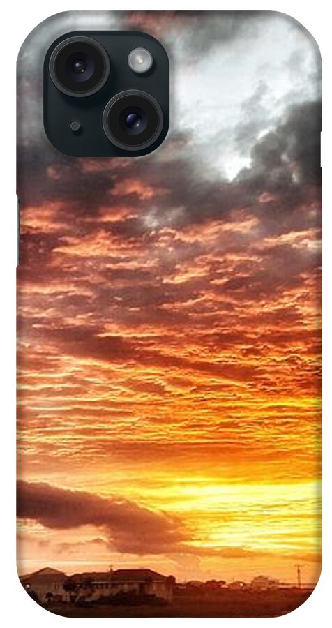 Sunset iPhone Case featuring the photograph Raging Sunset by Rachel Hannah