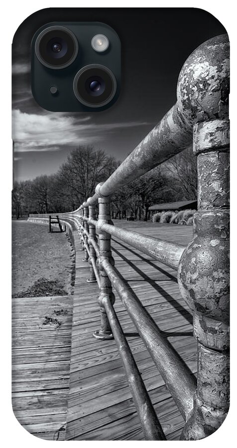 Railing iPhone Case featuring the photograph Railing by Deborah Ritch