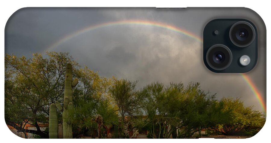 Arizona iPhone Case featuring the photograph Rain then rainbows by Dan McManus