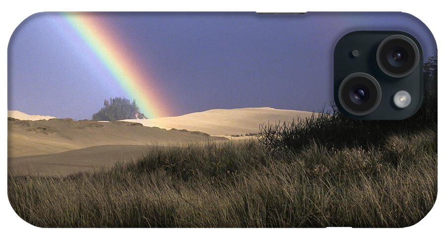 Coast iPhone Case featuring the photograph Rainbow and Dunes by Robert Potts