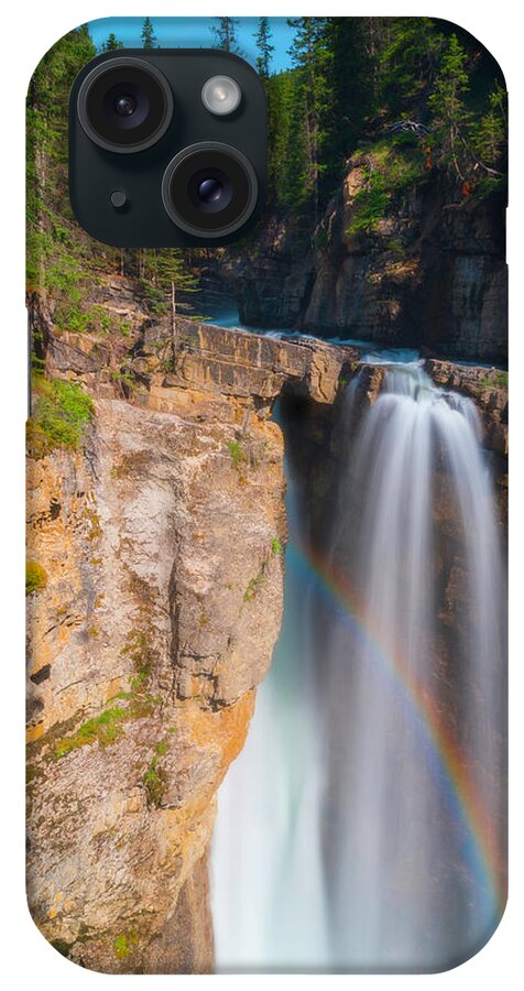Lake Louise iPhone Case featuring the photograph Rainbow at Johnston Creek by Owen Weber
