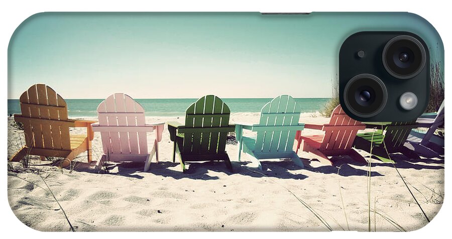 Florida iPhone Case featuring the photograph Rainbow Beach-Vintage by Chris Andruskiewicz