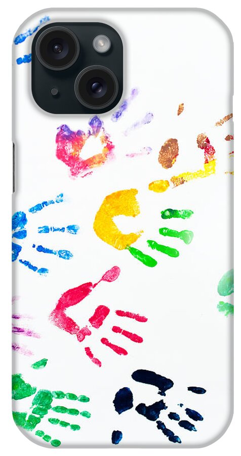 Rainbow iPhone Case featuring the photograph Rainbow Color Arms Prints by Jenny Rainbow