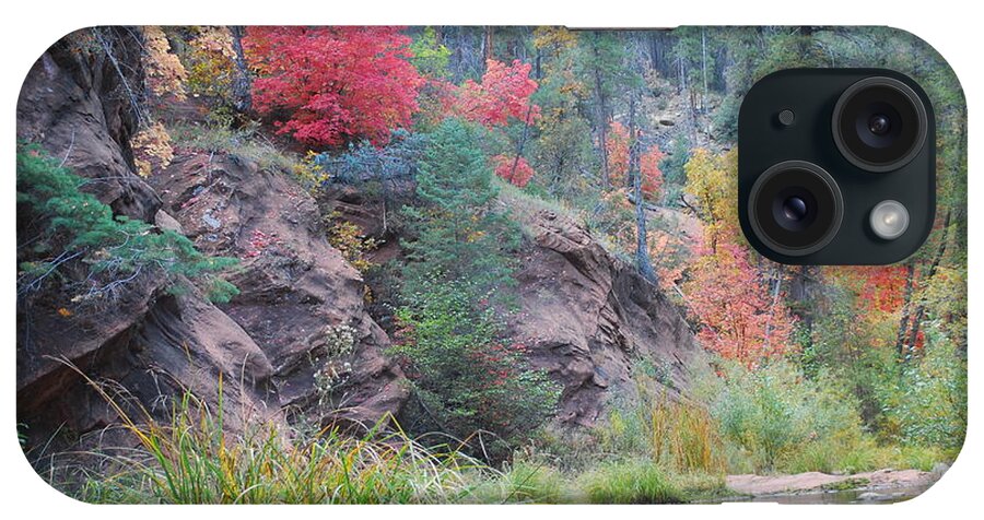 Sedona iPhone Case featuring the photograph Rainbow of the Season with River by Heather Kirk