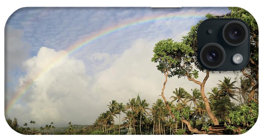Photosbymch iPhone Case featuring the photograph Rainbow over the Beach by M C Hood