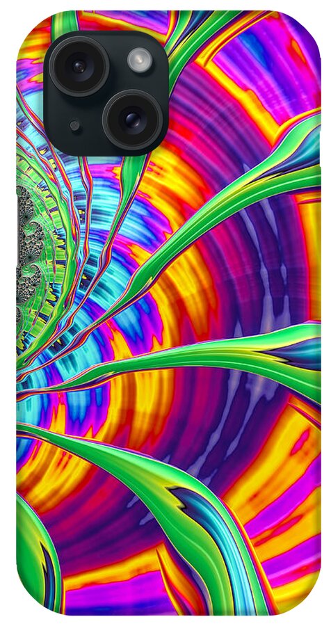 3-d Fractal iPhone Case featuring the photograph Rainbow Sun by Ronda Broatch