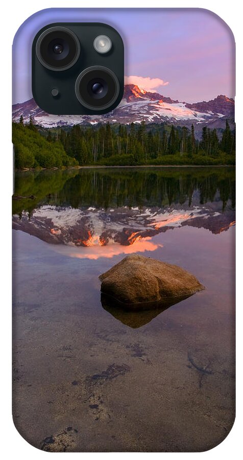 Mt. Rainier iPhone Case featuring the photograph Rainier Dawn Breaking by Michael Dawson