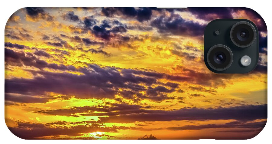 Sunset iPhone Case featuring the photograph Rainy Day Sunset - 4 by Barry Jones