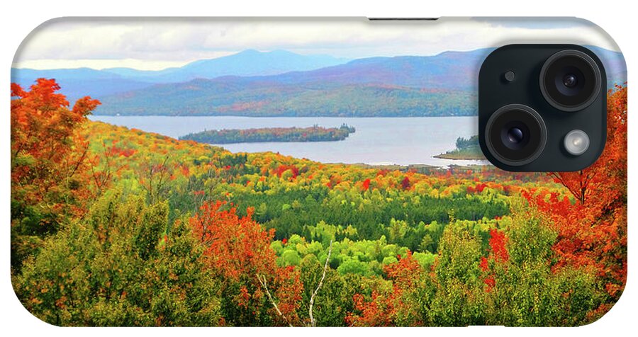 Rangeley Lake And Rangeley Plantation iPhone Case featuring the photograph Rangeley Lake and Rangeley Plantation by Mike Breau