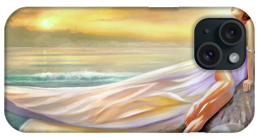 Landscape iPhone Case featuring the painting Rapture In Midst Of The Sea by Michael Rock
