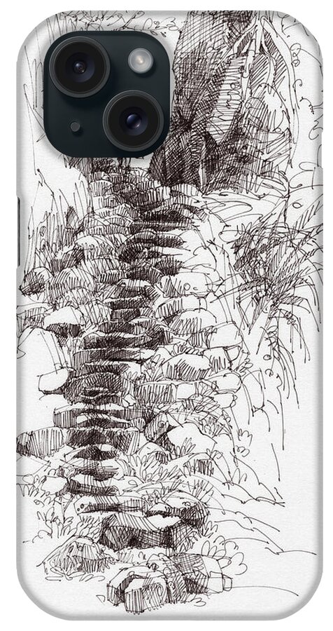 Landscape iPhone Case featuring the drawing Rat Road by Judith Kunzle