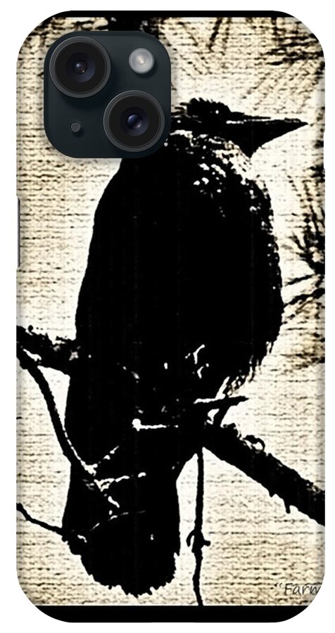 Raven iPhone Case featuring the photograph Raven on the lookout by Harold Zimmer