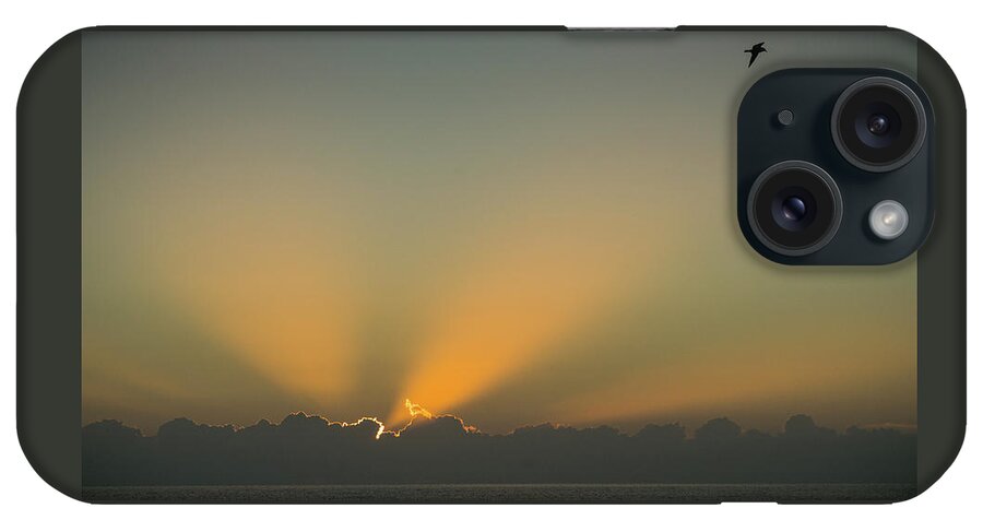 Florida iPhone Case featuring the photograph Rays of Hope at Sunrise Delray Beach Florida by Lawrence S Richardson Jr