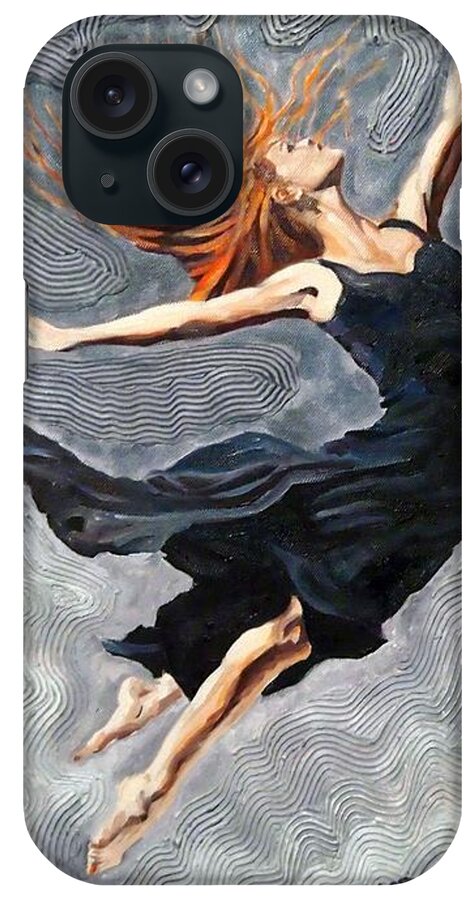 Dancer iPhone Case featuring the painting Reach for the Stars by Janet McDonald