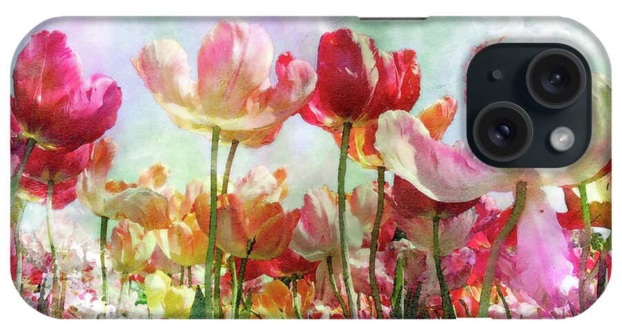 Tulips iPhone Case featuring the digital art Reaching for the Sky by Michele A Loftus
