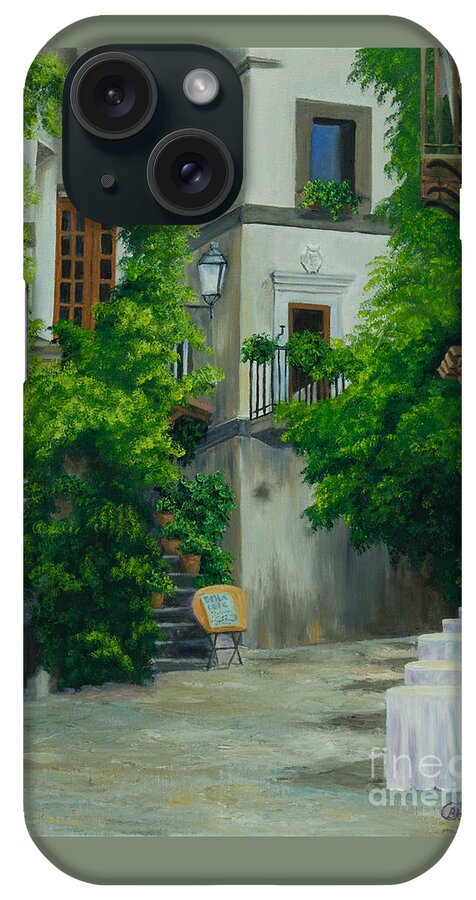 Italy Street Painting iPhone Case featuring the painting Ready for Business by Charlotte Blanchard