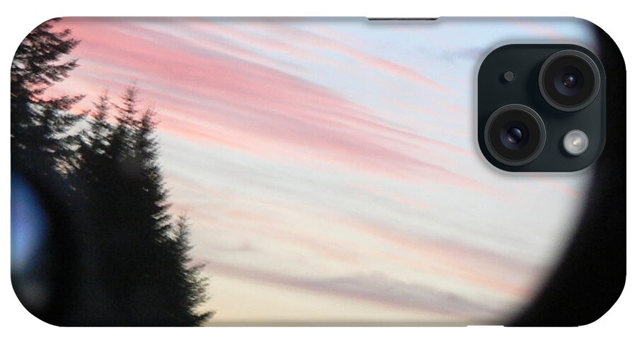 Sky iPhone Case featuring the photograph Rear View Sunset Sky by Pamela Patch
