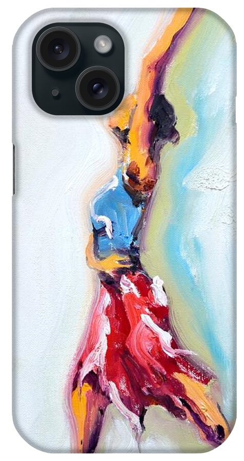 Dance iPhone Case featuring the painting Rebekah's Dance Series 1 Pose 3 by Donna Tuten