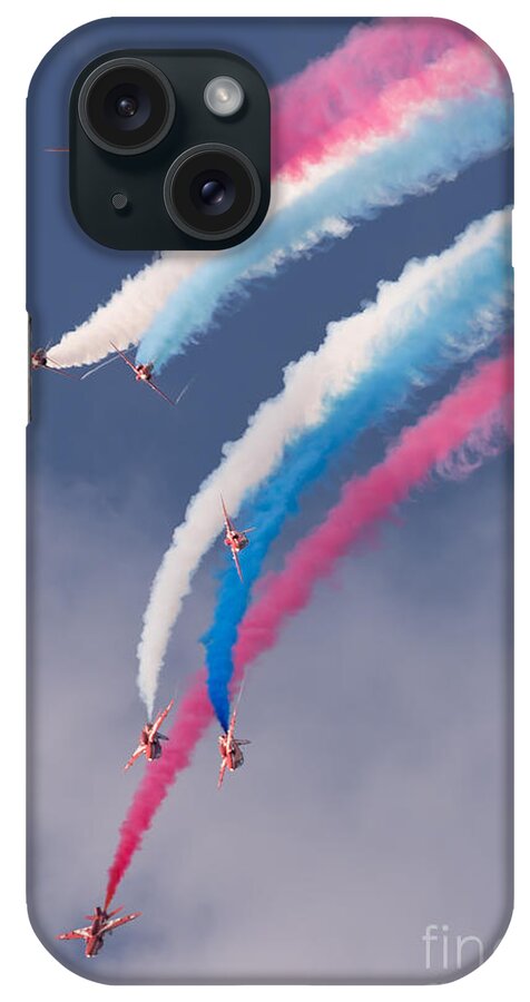Balloon Fiesta iPhone Case featuring the photograph Red Arrows display by Colin Rayner