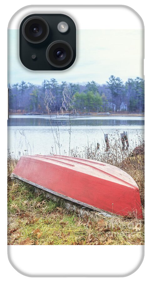 Boat iPhone Case featuring the photograph Red Dingy by Edward Fielding