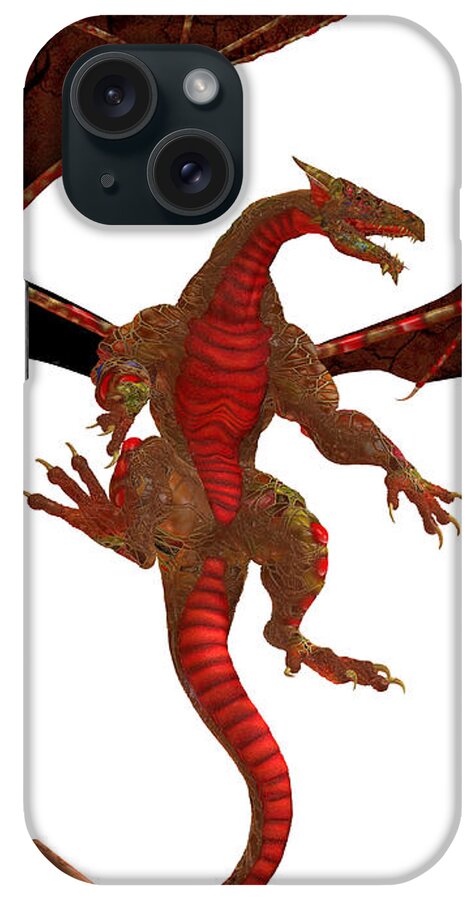Dragon iPhone Case featuring the painting Red Dragon by Corey Ford