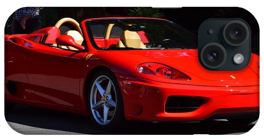  iPhone Case featuring the photograph Red Ferrari Convertable by Dean Ferreira