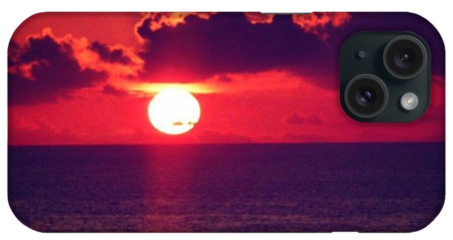 Sunsetlovers iPhone Case featuring the photograph Red Hot Sun Set #peace by Richard Atkin
