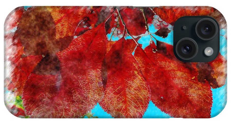 Autumn iPhone Case featuring the photograph Red Leaves by Jean Bernard Roussilhe