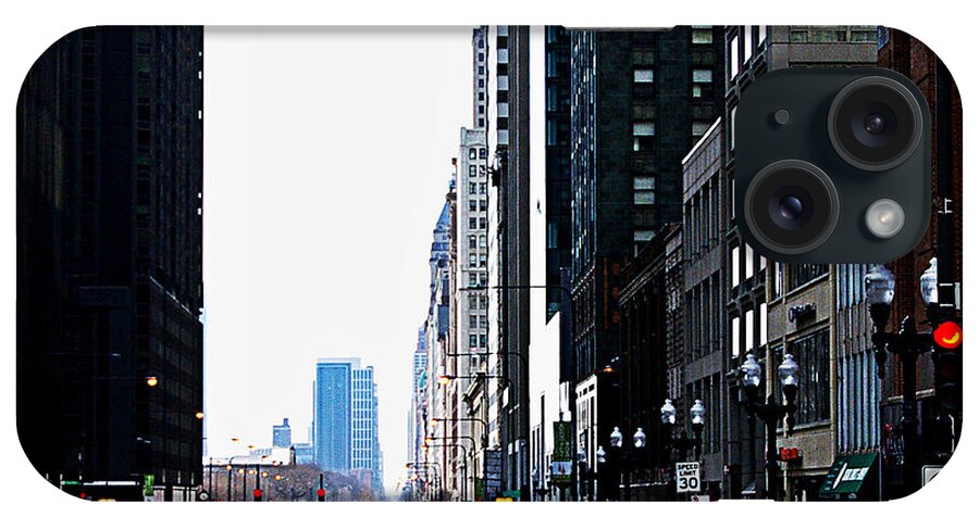 Frank J Casella iPhone Case featuring the photograph Red Lights - City of Chicago by Frank J Casella