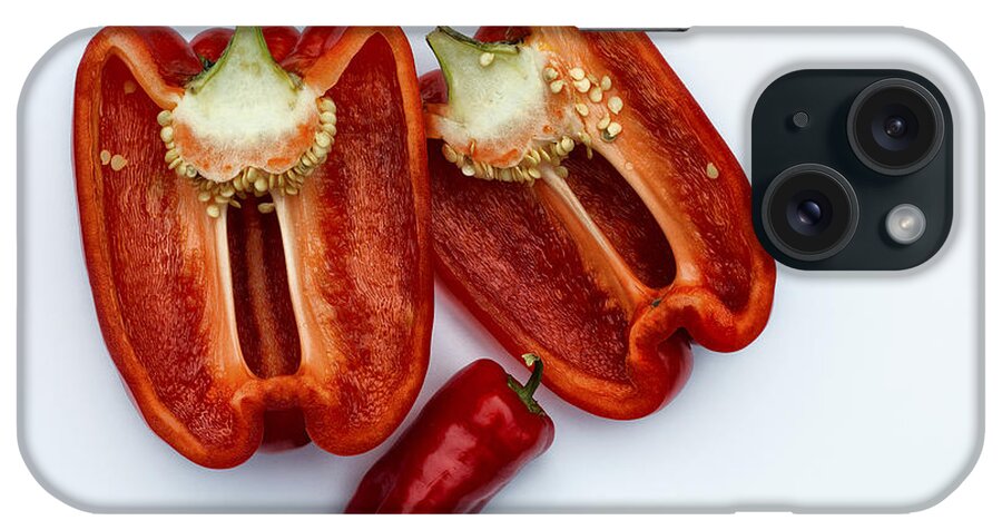 Still Life iPhone Case featuring the photograph Red Peppers by Dick Pratt
