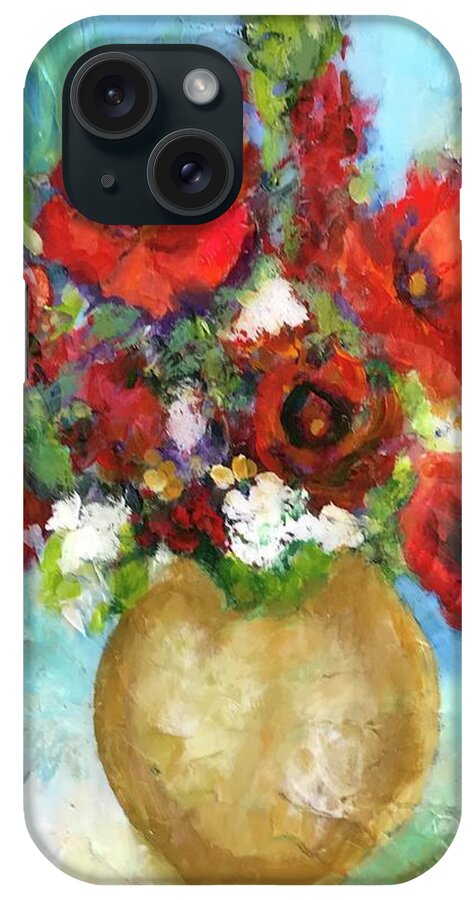 Flowers iPhone Case featuring the painting Red Poppies by Gloria Smith