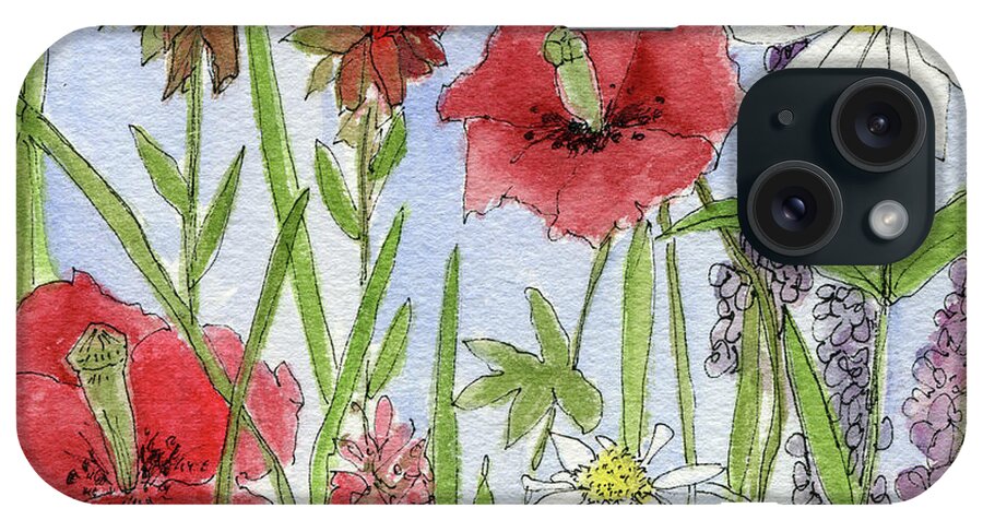 Poppy iPhone Case featuring the painting Red Poppies by Laurie Rohner