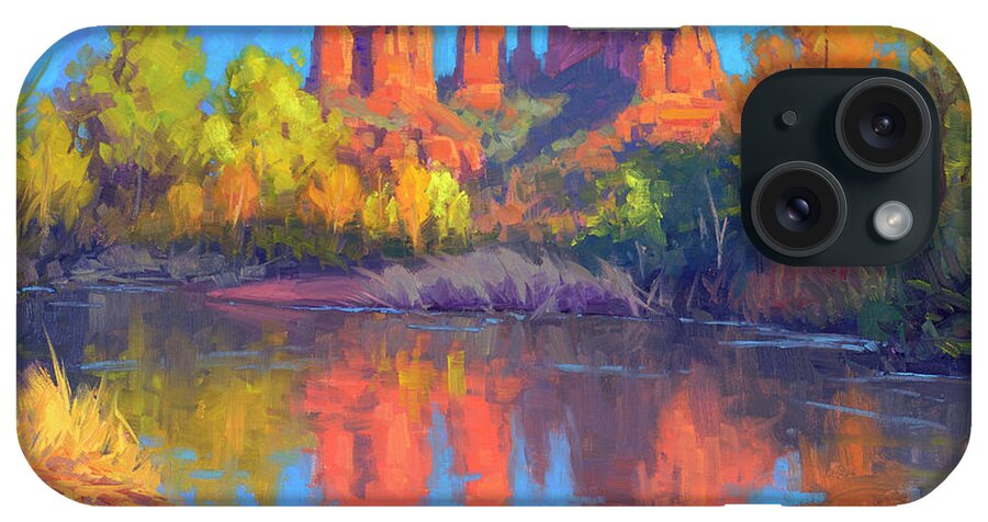 Sedona Art iPhone Case featuring the painting Red Rock Oasis by Cody DeLong