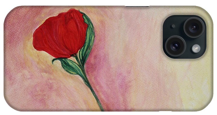 Red Rose iPhone Case featuring the painting Red Rose by The Art Of Marilyn Ridoutt-Greene