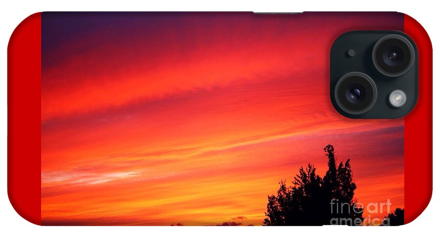 Sunset iPhone Case featuring the photograph Red Skies at Night by Nick Gustafson