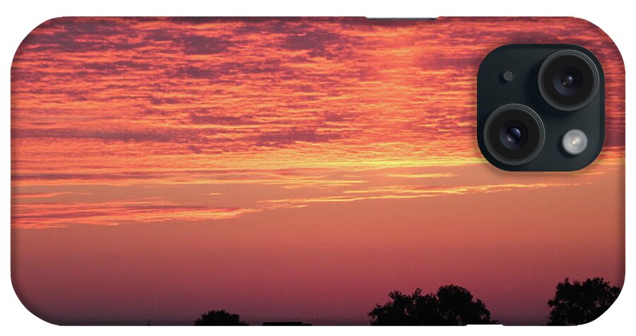 Red iPhone Case featuring the photograph Red Sunrise by Trent Mallett