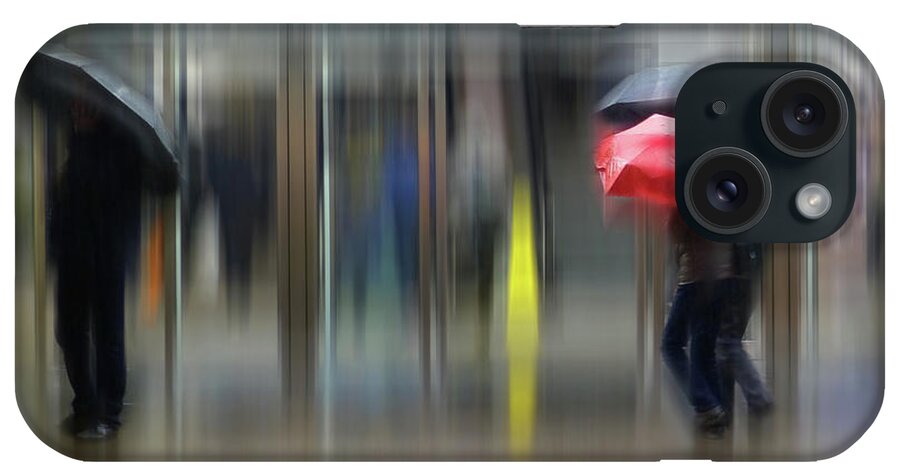 Digital Art iPhone Case featuring the photograph Red Umbrella by LemonArt Photography
