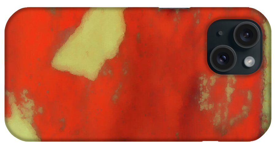 Red Wall With Boot iPhone Case featuring the digital art Red Wall with Boot by Kandy Hurley