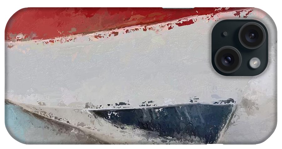Anthony Fishburne iPhone Case featuring the digital art Red white and blue starboard by Anthony Fishburne