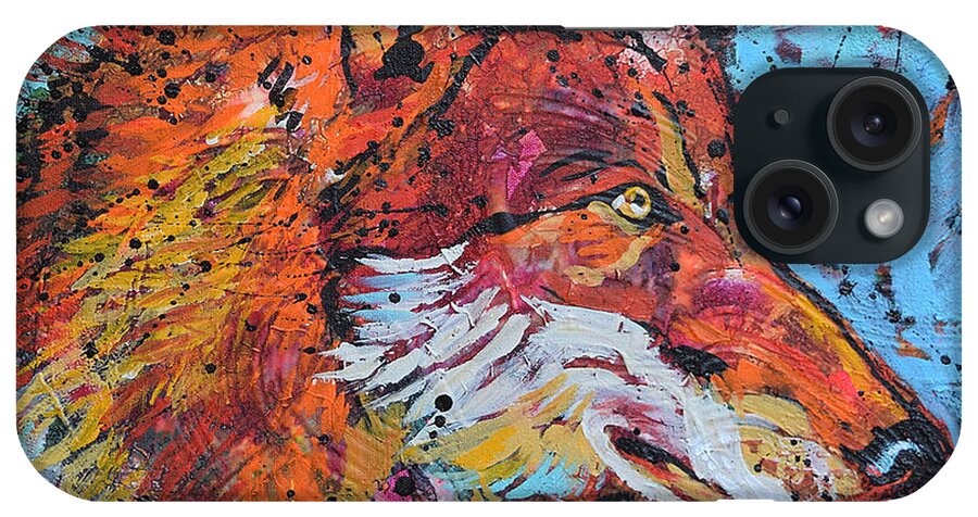 Red Wolves iPhone Case featuring the painting Red Wolf by Jyotika Shroff