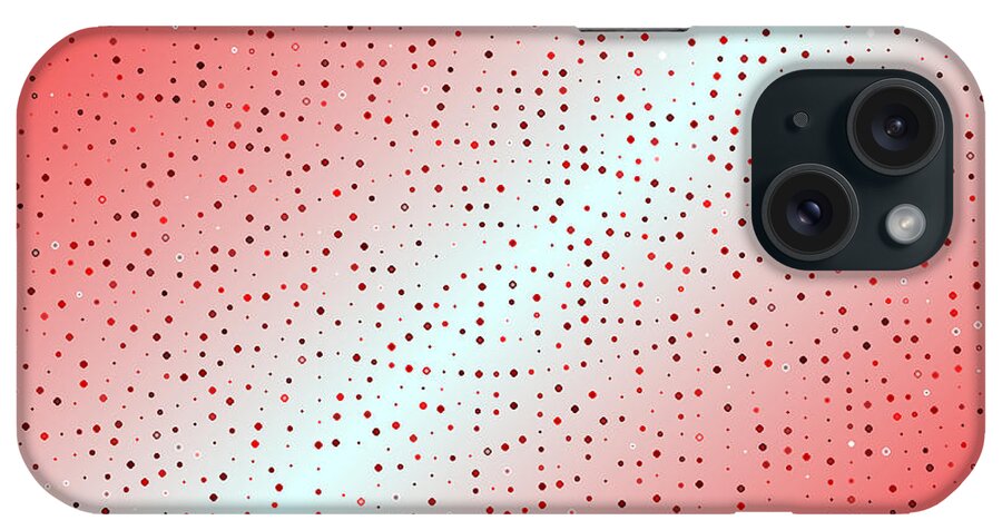 Rithmart Red Lines Gradient Brush Stroke White Pink Black Abstract Computer Digital Generated Smooth Beautiful Light Dark iPhone Case featuring the digital art Red.11 by Gareth Lewis