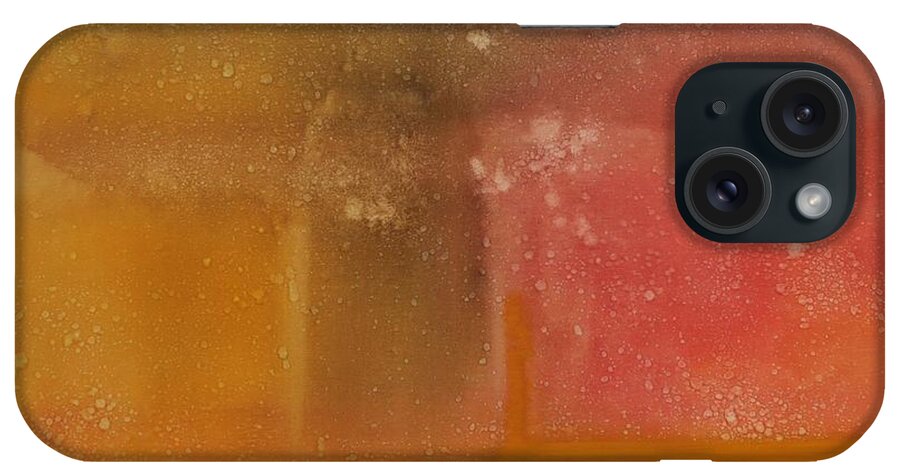 Storm Summer Red Yellow Gold iPhone Case featuring the painting Reflection Summer Storm by Jack Diamond